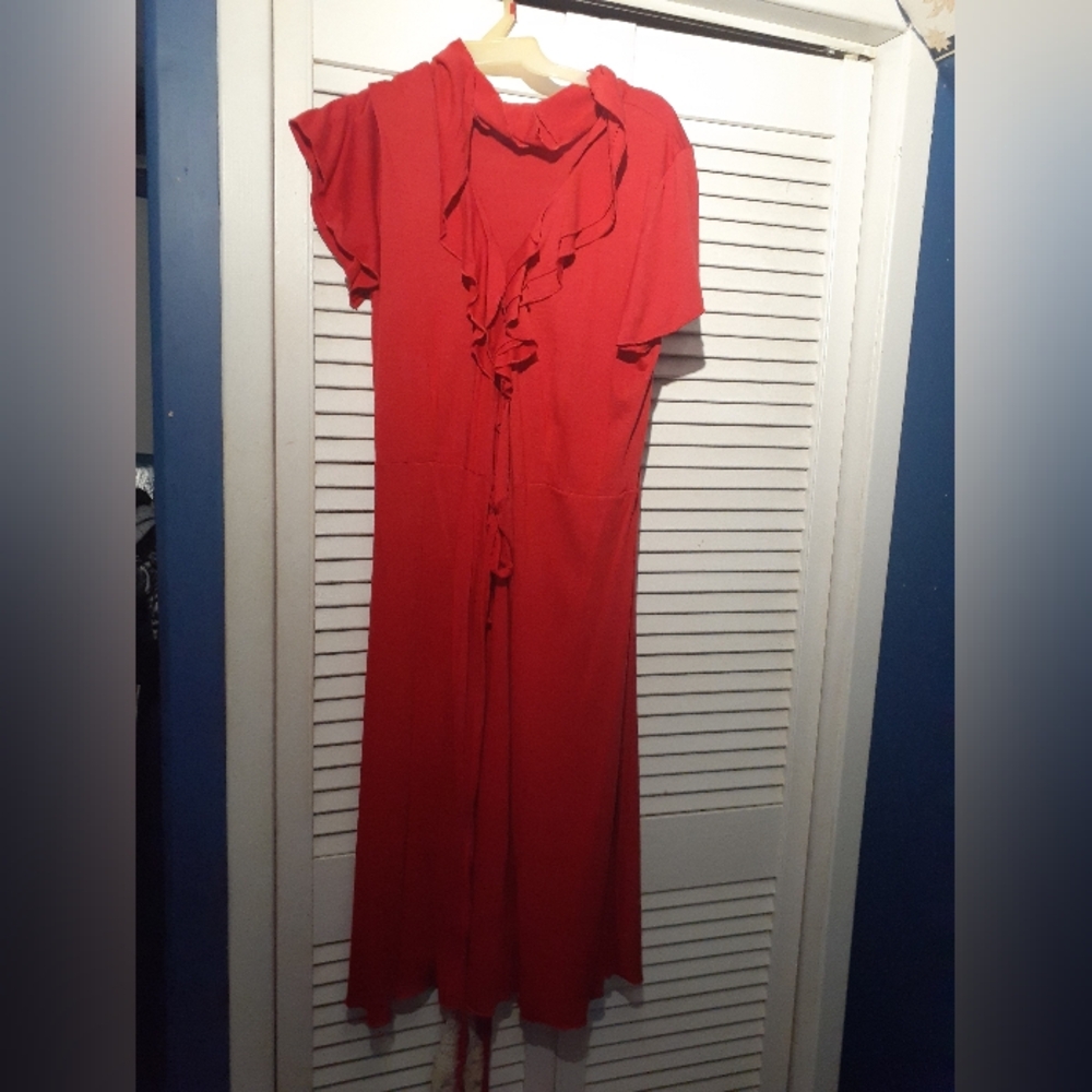 Red Ruffled Dress